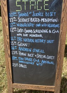 One of five performances on the Laboratory stage as Sounds of Space Project performance at Glastonbury 2024 - Science Futures -Image by Diana Scarborough