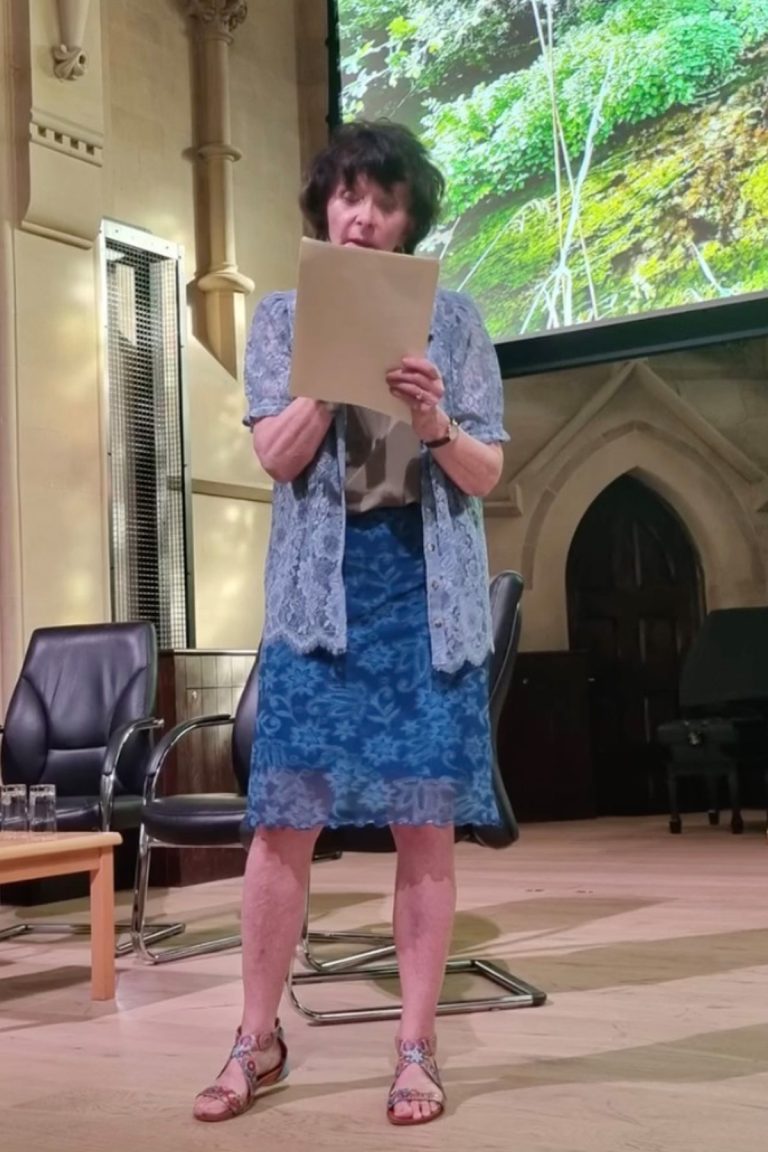 Ruth Padel reading her poetry at exhibition event 25 June - Emma Boden©